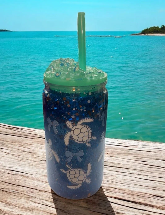 Sea/Turtle Snow Globe Cup/Tumbler