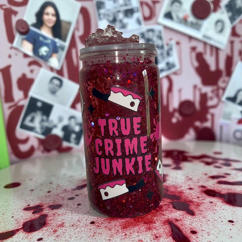Pink True Crime Snow Globe Cup/Tumbler