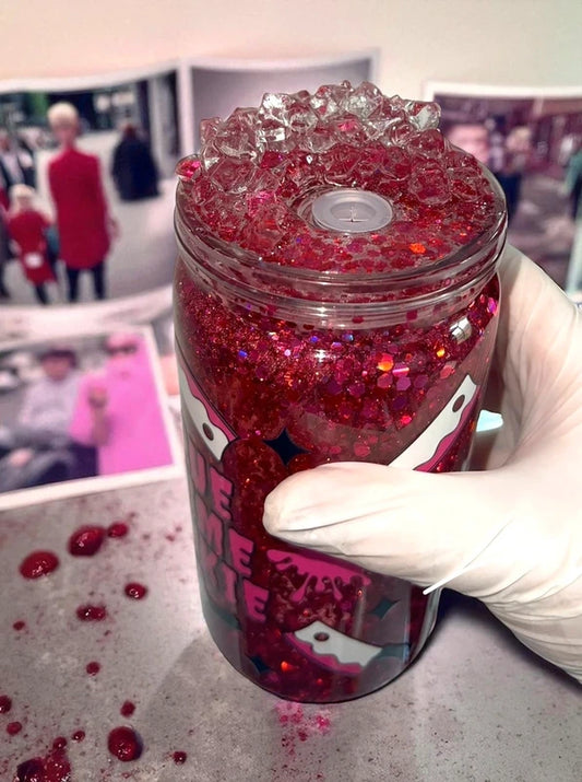 Pink True Crime Snow Globe Cup/Tumbler