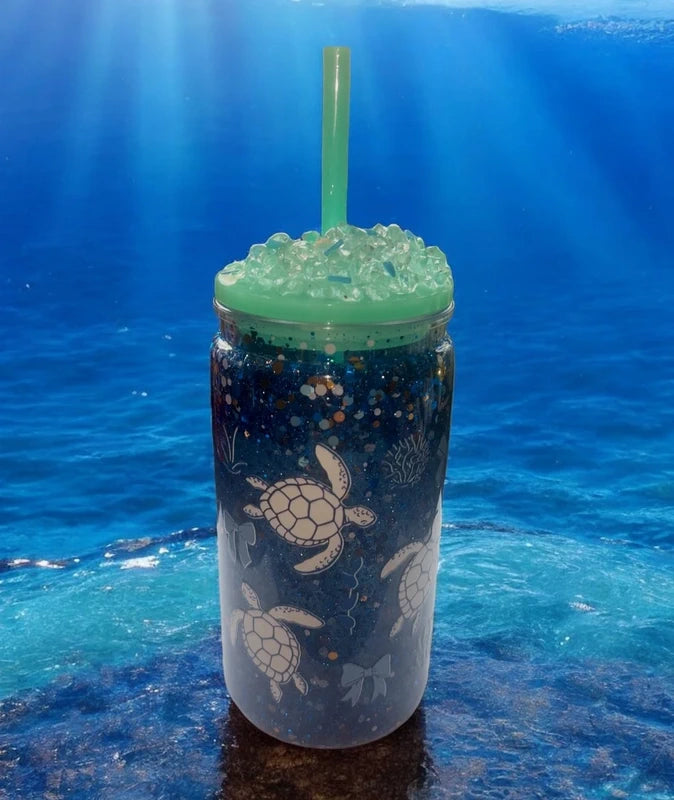 Sea/Turtle Snow Globe Cup/Tumbler