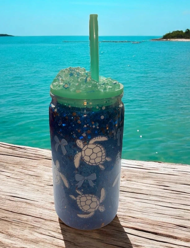 Sea/Turtle Snow Globe Cup/Tumbler